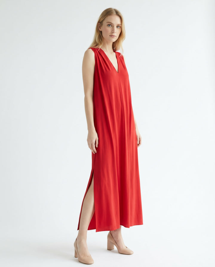 Alana | Women's V Neck Sleeveless Bridesmaid Maxi Dress