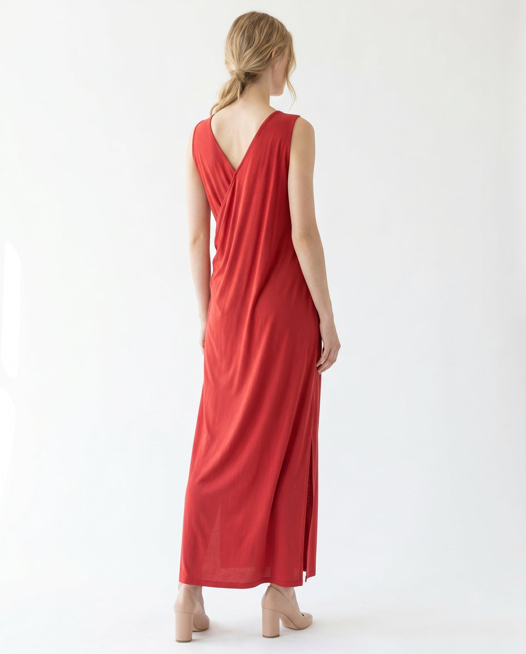 Alana | Women's V Neck Sleeveless Bridesmaid Maxi Dress