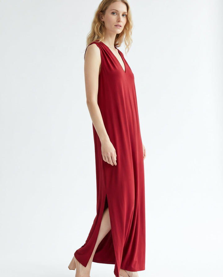 Alana | Women's V Neck Sleeveless Bridesmaid Maxi Dress