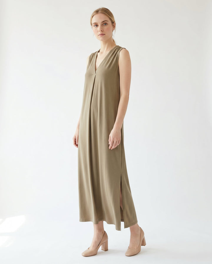 Alana | Women's V Neck Sleeveless Bridesmaid Maxi Dress