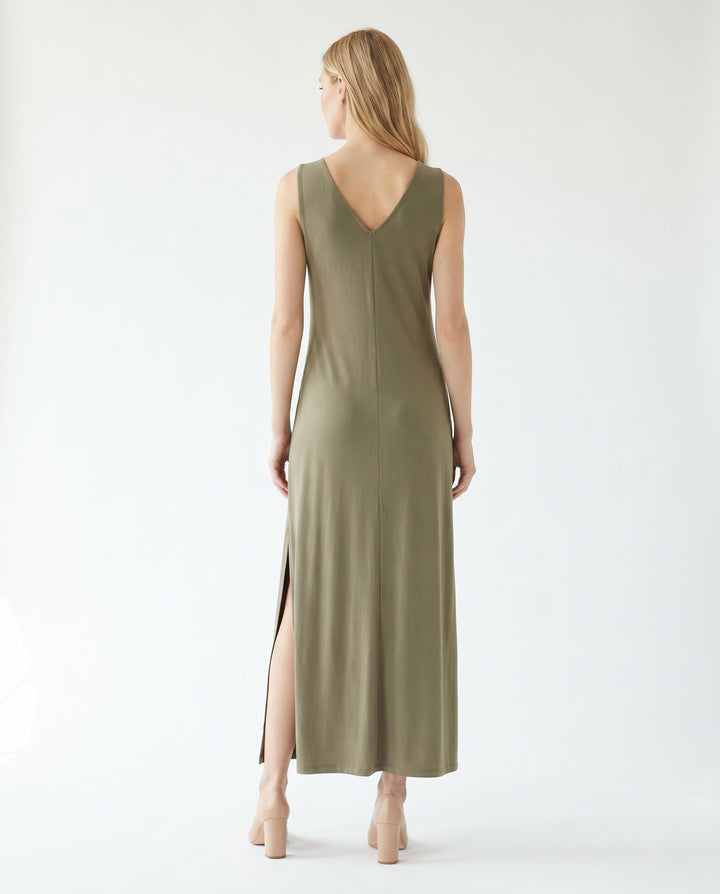 Alana | Women's V Neck Sleeveless Bridesmaid Maxi Dress