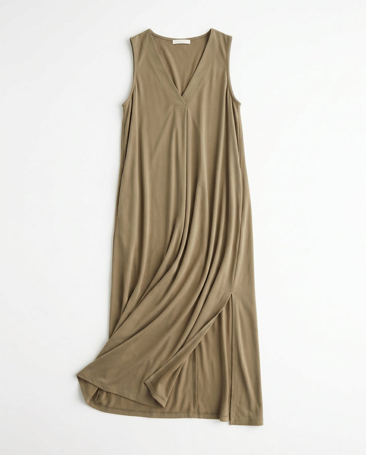 Alana | Women's V Neck Sleeveless Bridesmaid Maxi Dress
