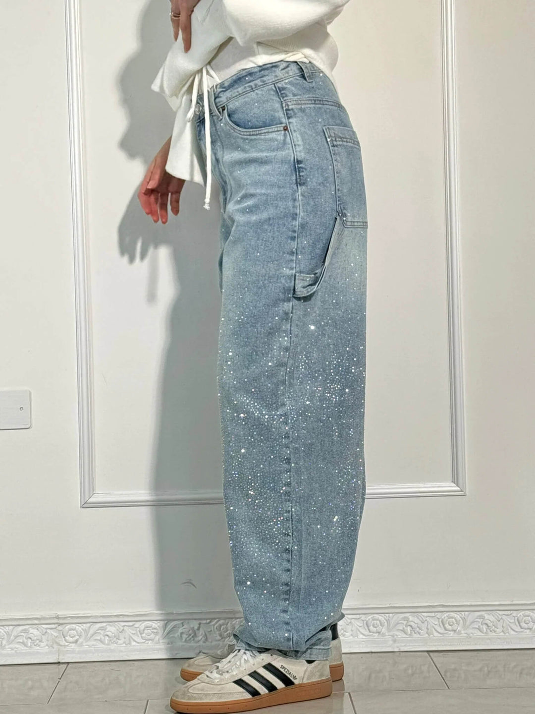 Galilea | Women's Denim Wide Leg Pockets Casual Relaxed Jeans