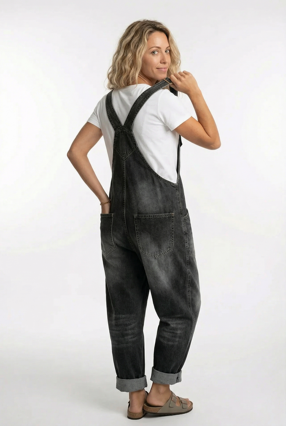 Paula | Women's Denim Pockets Casual Adjustable Strap Overalls