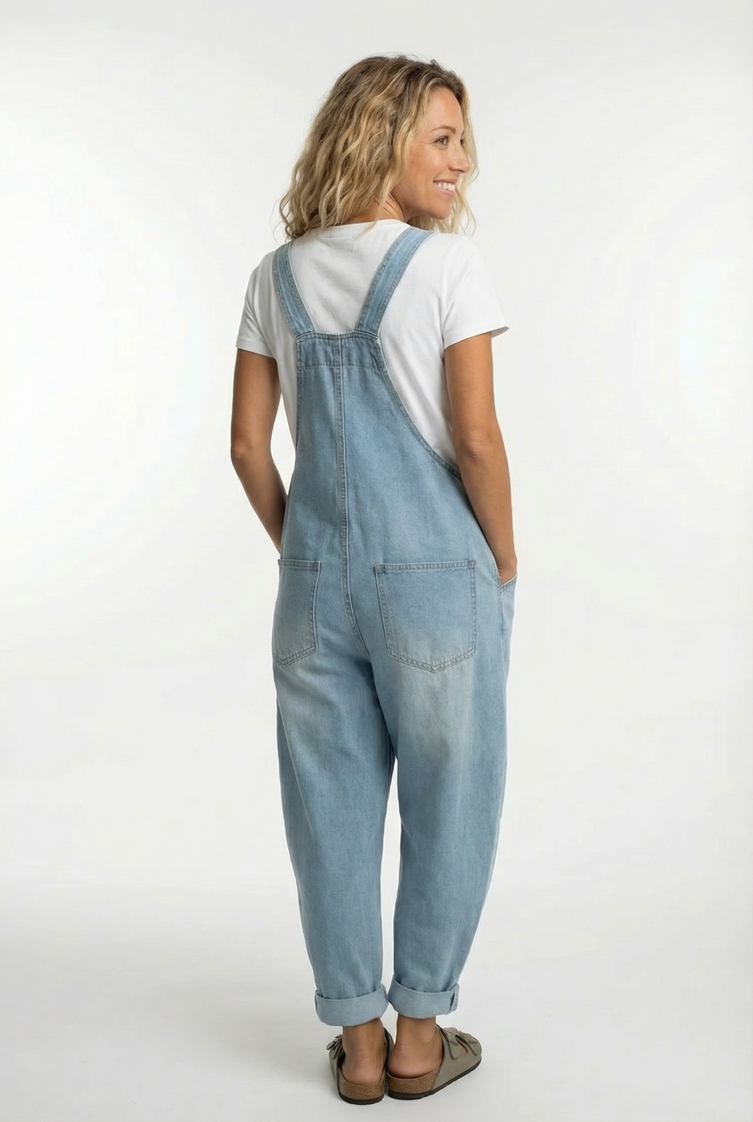 Paula | Women's Denim Pockets Casual Adjustable Strap Overalls