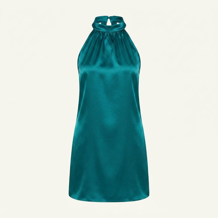 Wynne | Women Satin Halter Neck Cocktail Dress