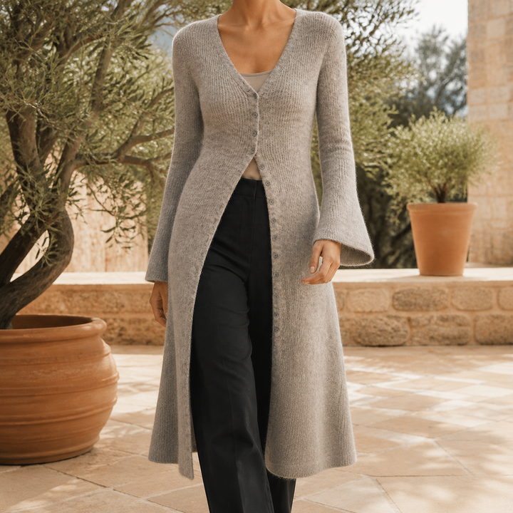 Valda | Women Longline Button Cardigan
