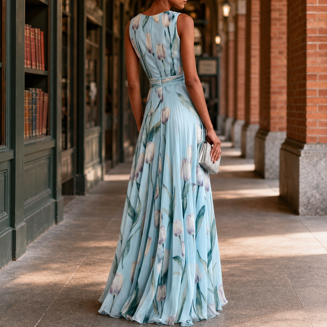 Xanthe | Women Floral Chiffon Wedding Guest Dress