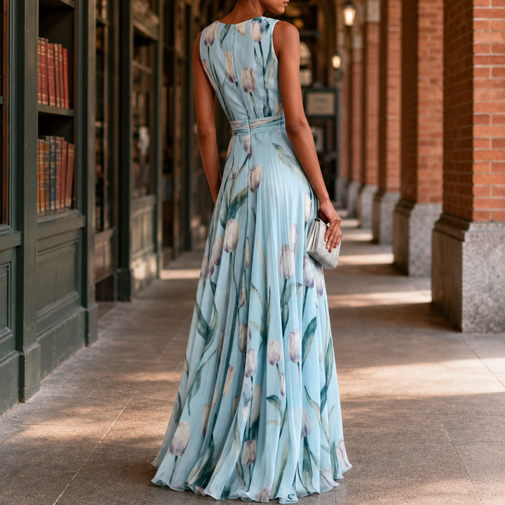 Xanthe | Women Floral Chiffon Wedding Guest Dress
