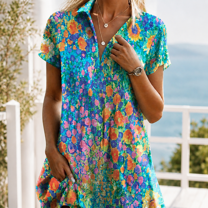Antonia | Women Boho Collar Shirt Dress