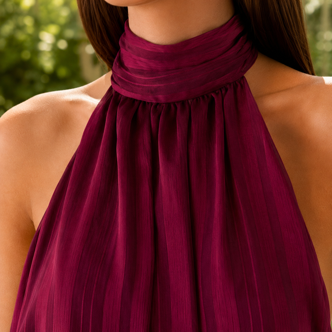 Felicia | Women Halter Ruffle Cocktail Dress