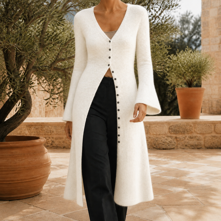 Valda | Women Longline Button Cardigan