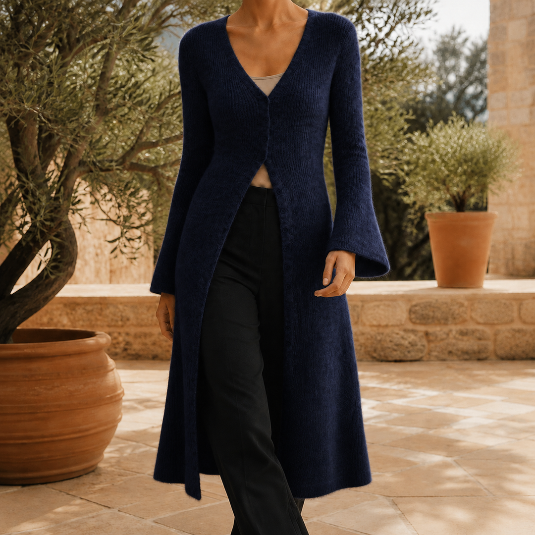 Valda | Women Longline Button Cardigan