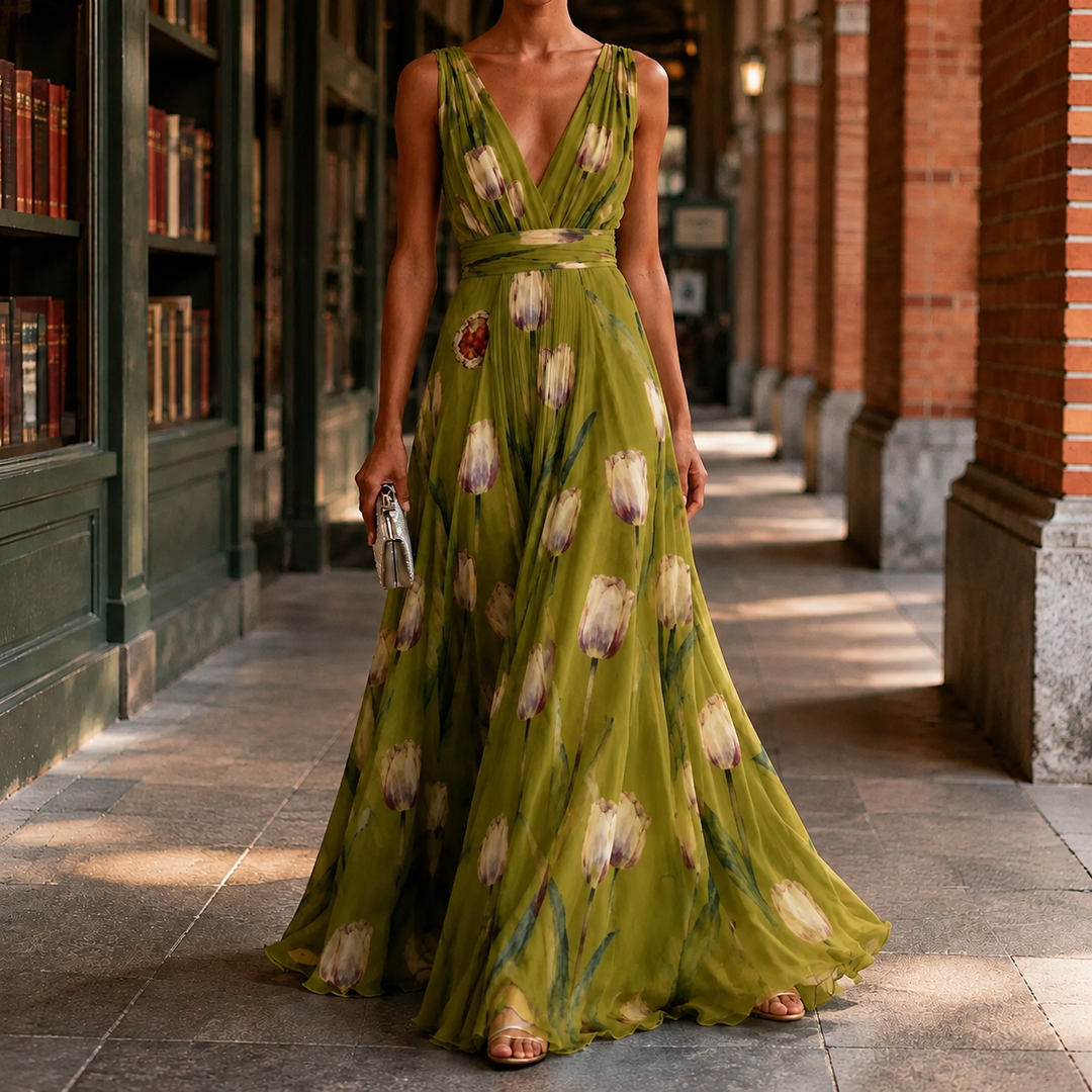Xanthe | Women Floral Chiffon Wedding Guest Dress