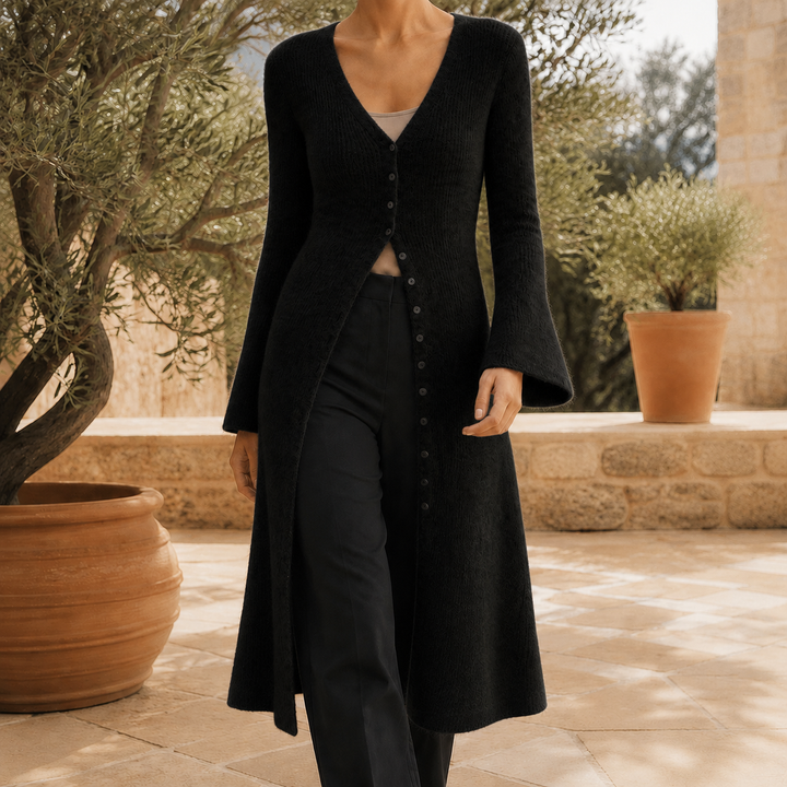 Valda | Women Longline Button Cardigan