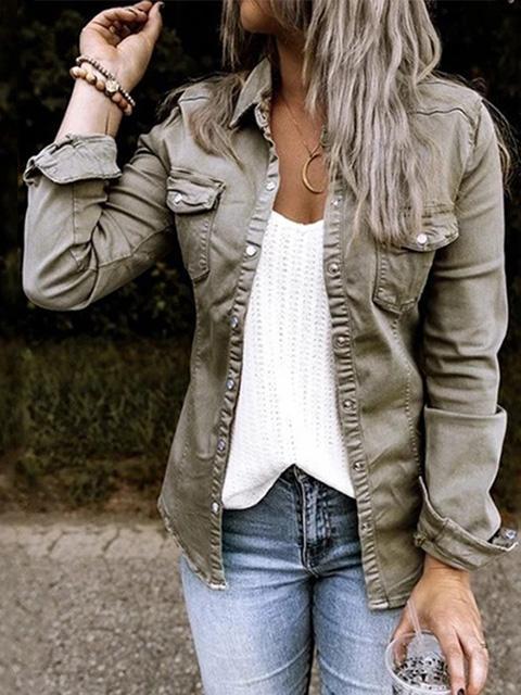Della | Women's Utility Button-Down Denim Jacket