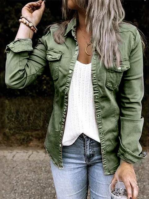 Della | Women's Utility Button-Down Denim Jacket