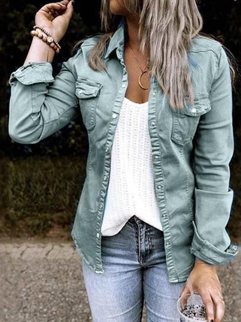 Della | Women's Utility Button-Down Denim Jacket