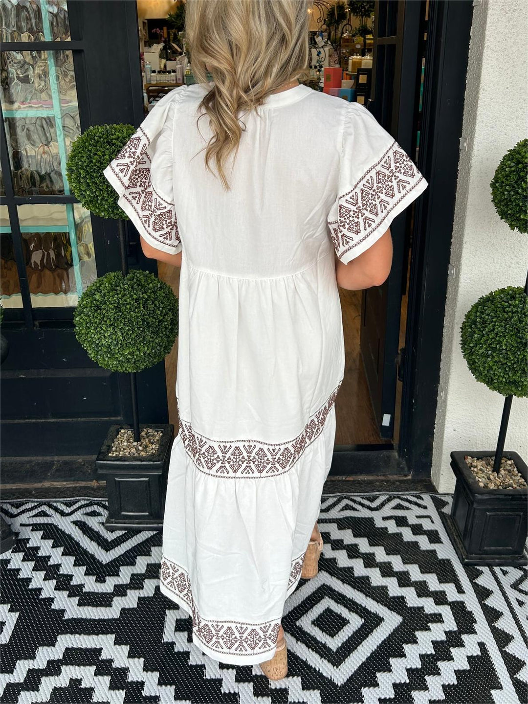 Susanna | Women Bohemian Embroidered Midi Dress