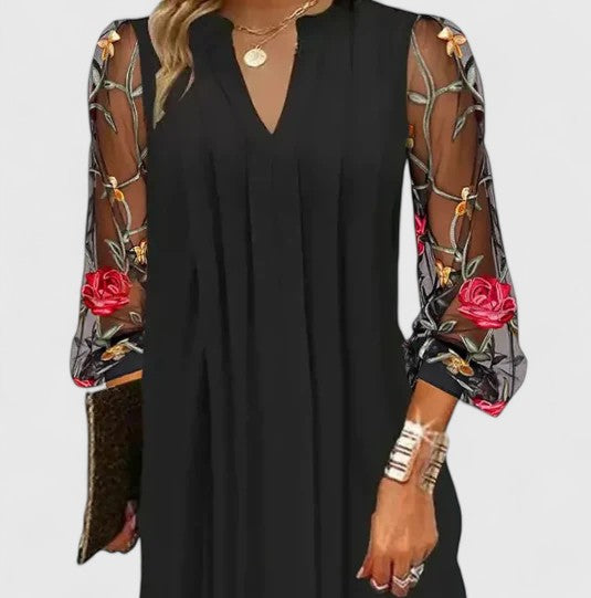 Klara | Women's Cocktail Embroidered Mini Dress