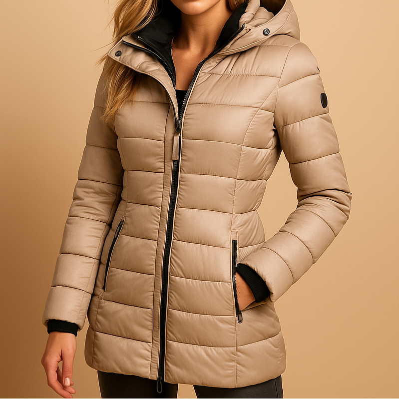 Deirdre | Women Hooded Nylon Puffer Jacket