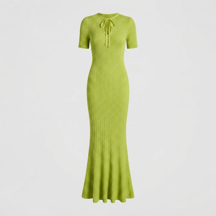 Isabeau | Women Ribbed Keyhole Bodycon Maxi Dress