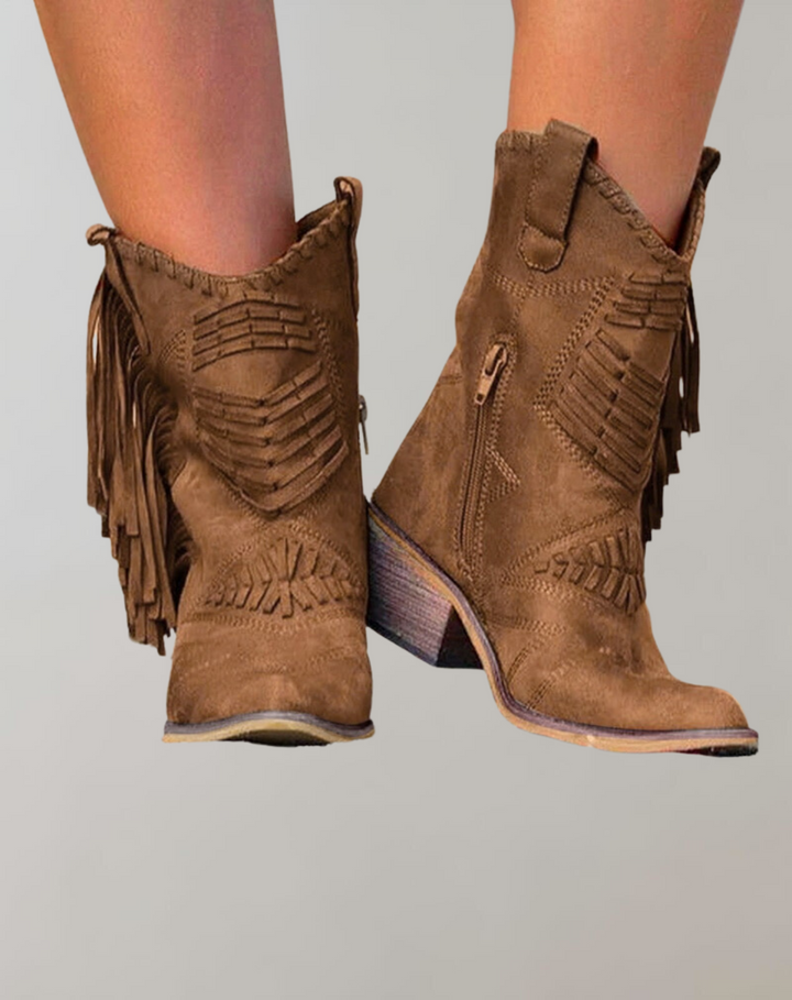 Marguerite | Women Fringe Ankle Boots