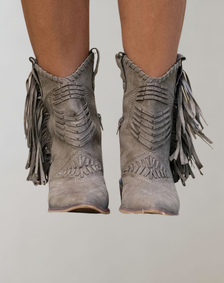 Marguerite | Women Fringe Ankle Boots
