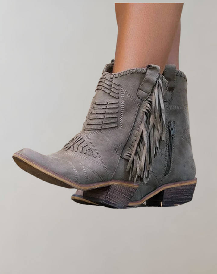 Marguerite | Women Fringe Ankle Boots