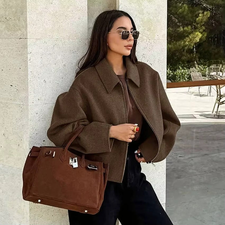Maud | Women Zip Collar Loose Jacket