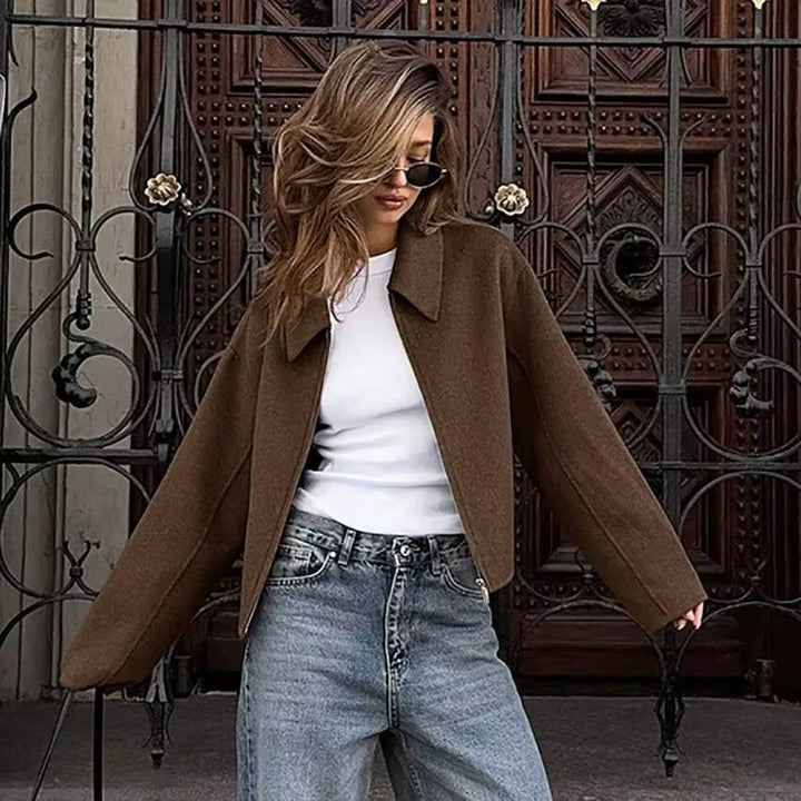 Maud | Women Zip Collar Loose Jacket