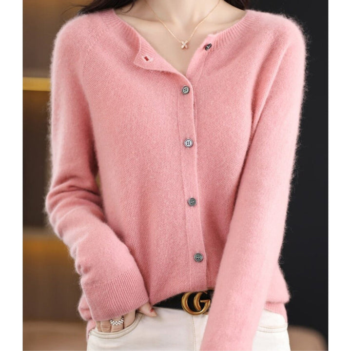 Landry | Women's Button Up Crew Neck Long Sleeve Knit Cardigan