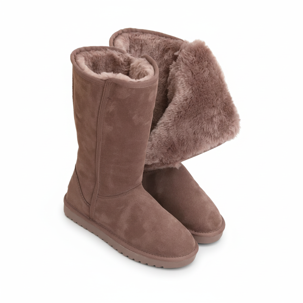 Iona | Women's Suede Sheepskin Side Zip Waterproof Boots