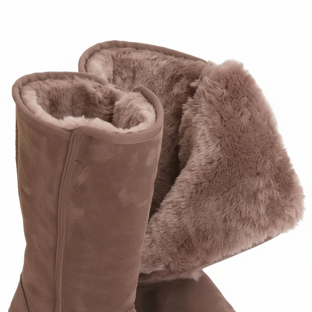 Iona | Women's Suede Sheepskin Side Zip Waterproof Boots