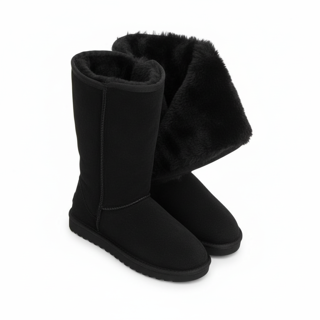 Iona | Women's Suede Sheepskin Side Zip Waterproof Boots
