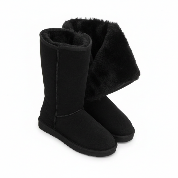 Iona | Women's Suede Sheepskin Side Zip Waterproof Boots