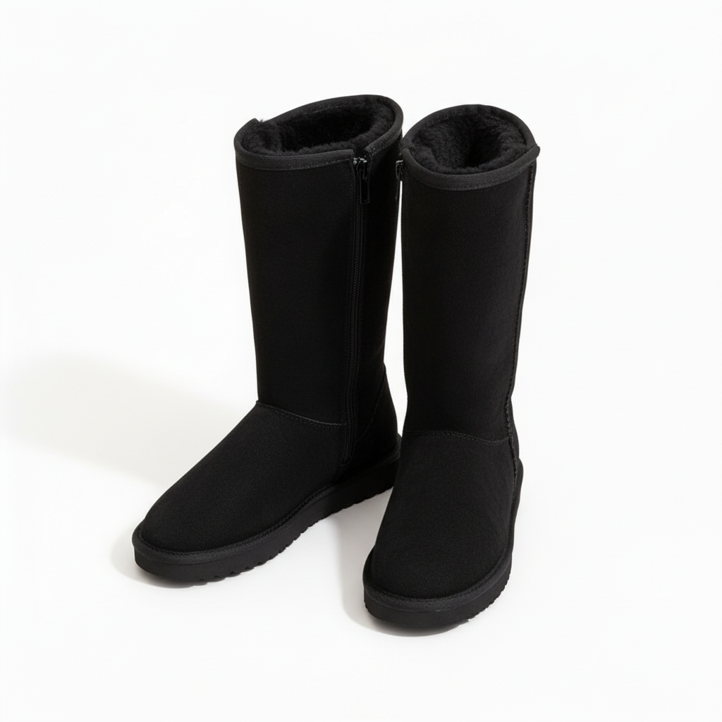 Iona | Women's Suede Sheepskin Side Zip Waterproof Boots