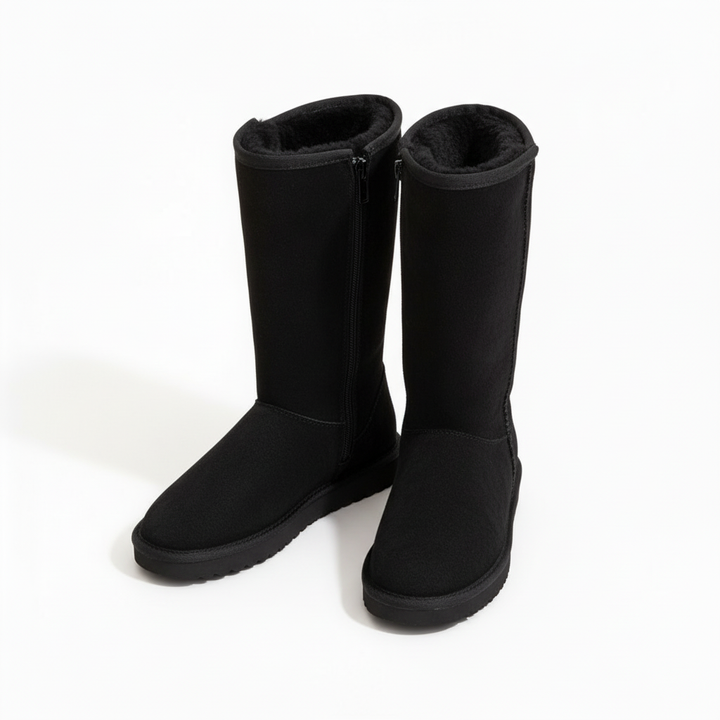 Iona | Women's Suede Sheepskin Side Zip Waterproof Boots
