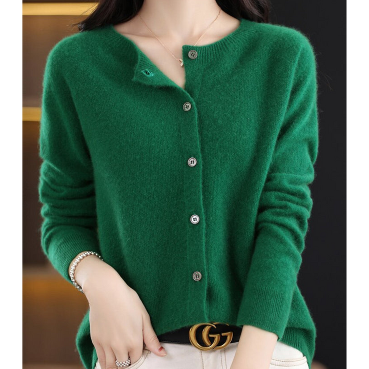 Jessa | Women's Button Front Merino Blend Cardigan Sweater