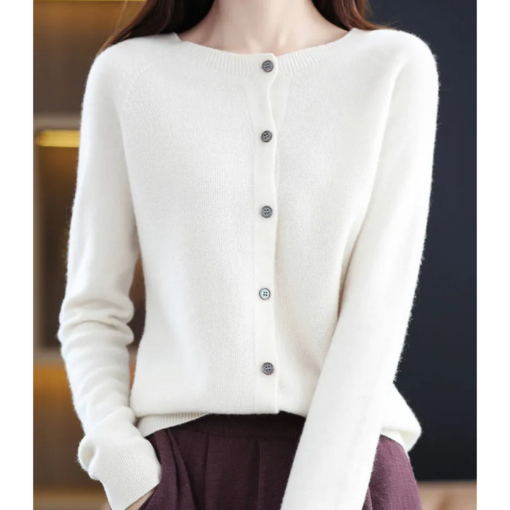 Jessa | Women's Button Front Merino Blend Cardigan Sweater