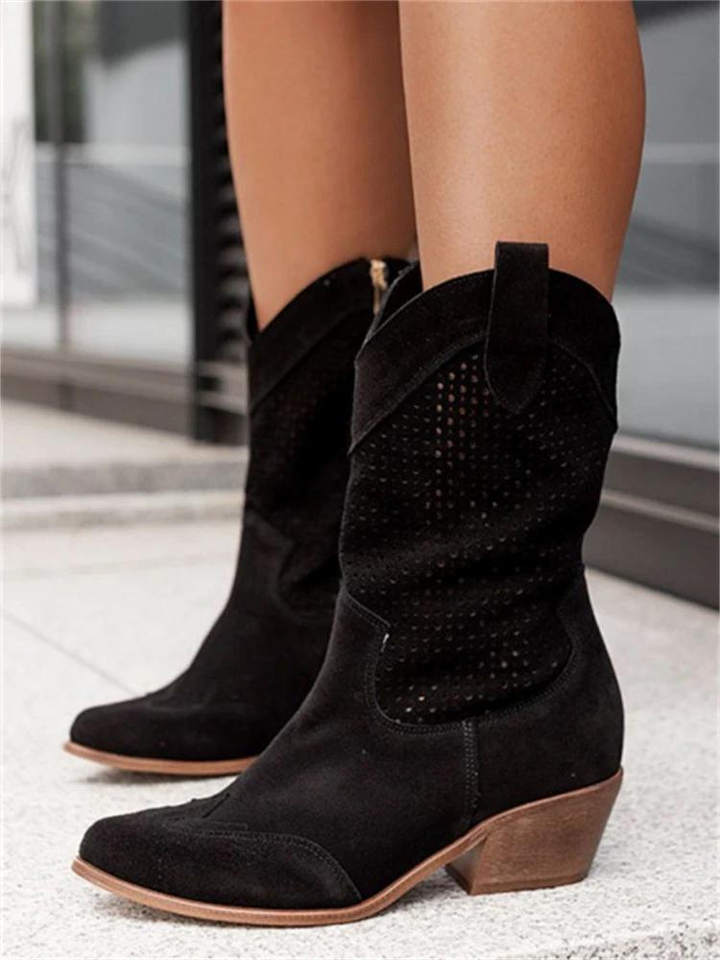 Edie | Women's Perforated Cowboy Waterproof Boots