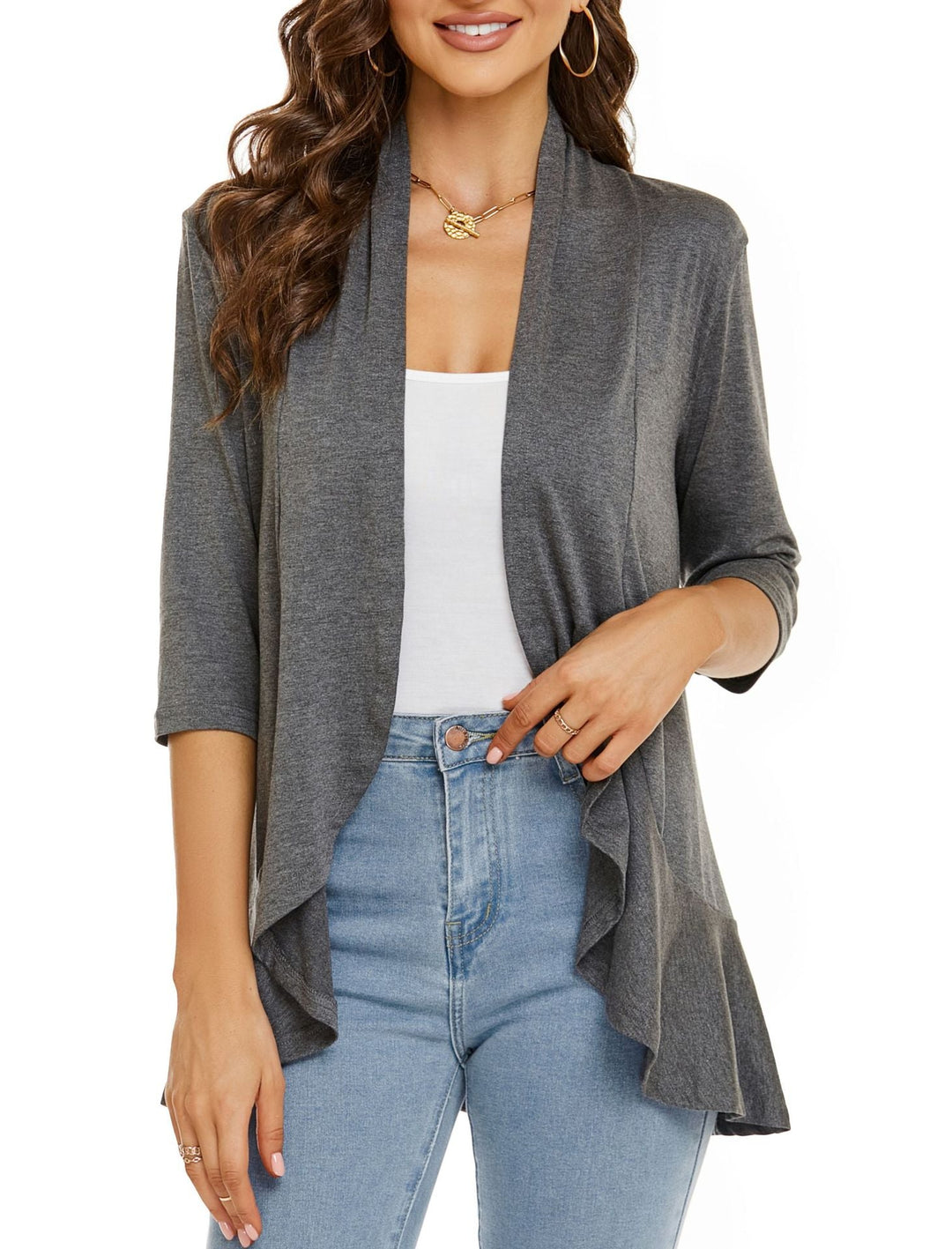 Bethan | Women Open Front Draped Cardigan