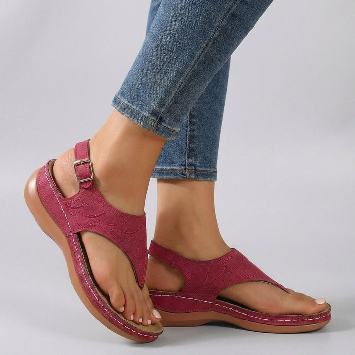 Rowan | Women's Denim Wedge Heel Office Sandals