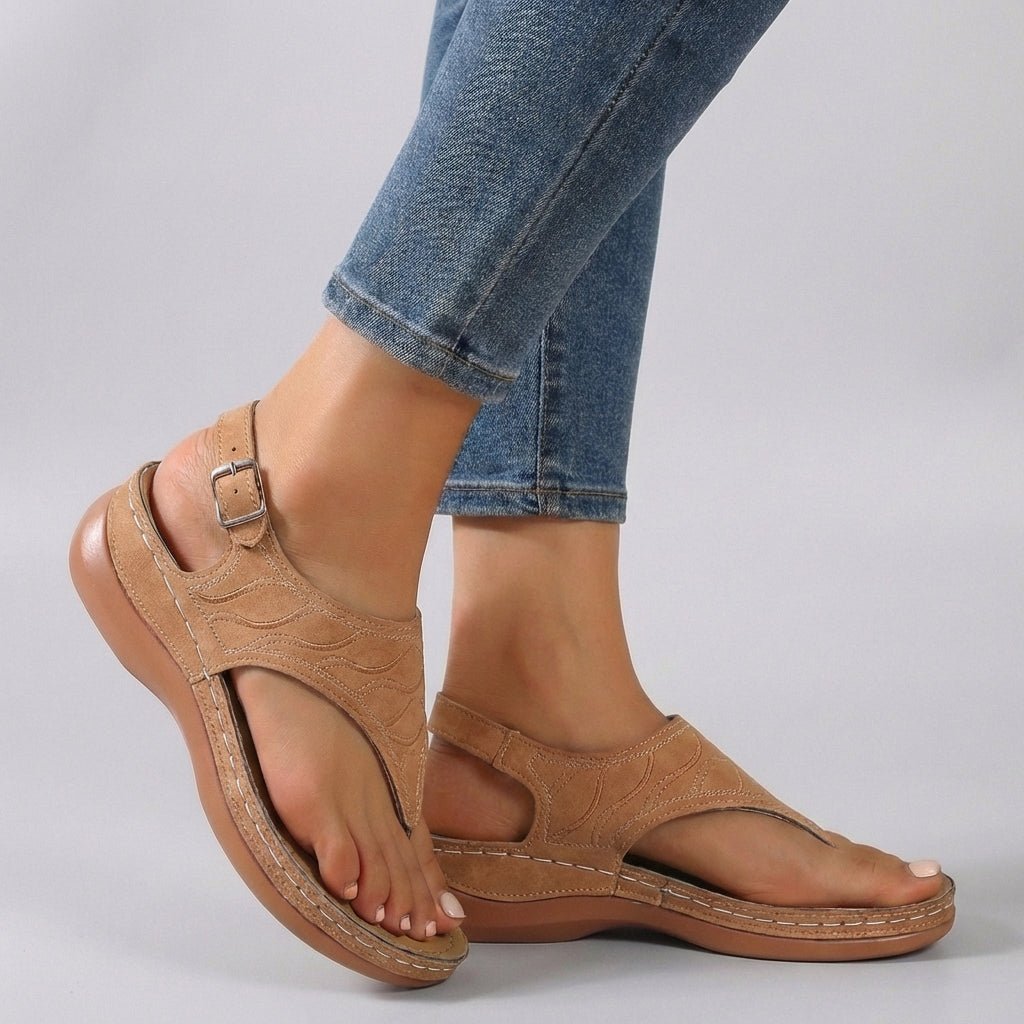 Rowan | Women's Denim Wedge Heel Office Sandals