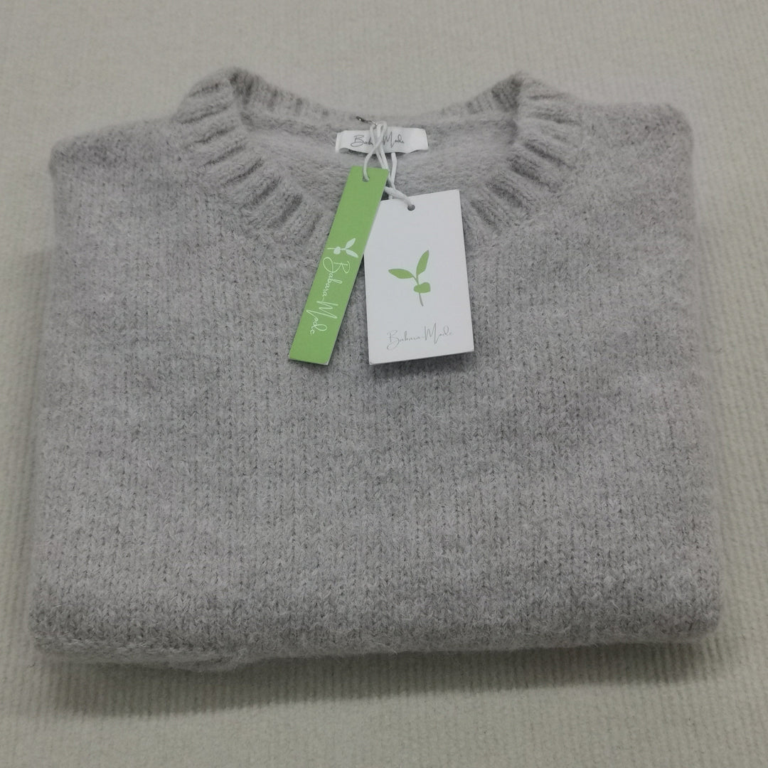 Oaklee | Women's Cream Chunky Knit Drop Shoulder Pocket Sweater
