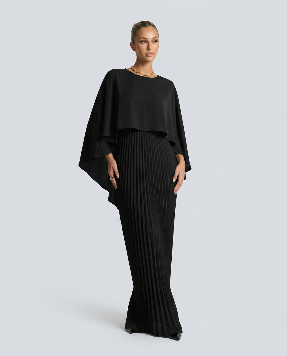 Bertille | Women Cape Overlay Wedding Guest Dress
