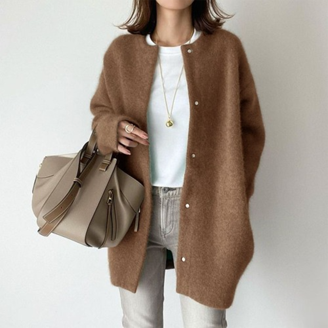 Callie | Women's Soft Textured Long Open Cardigan Sweater