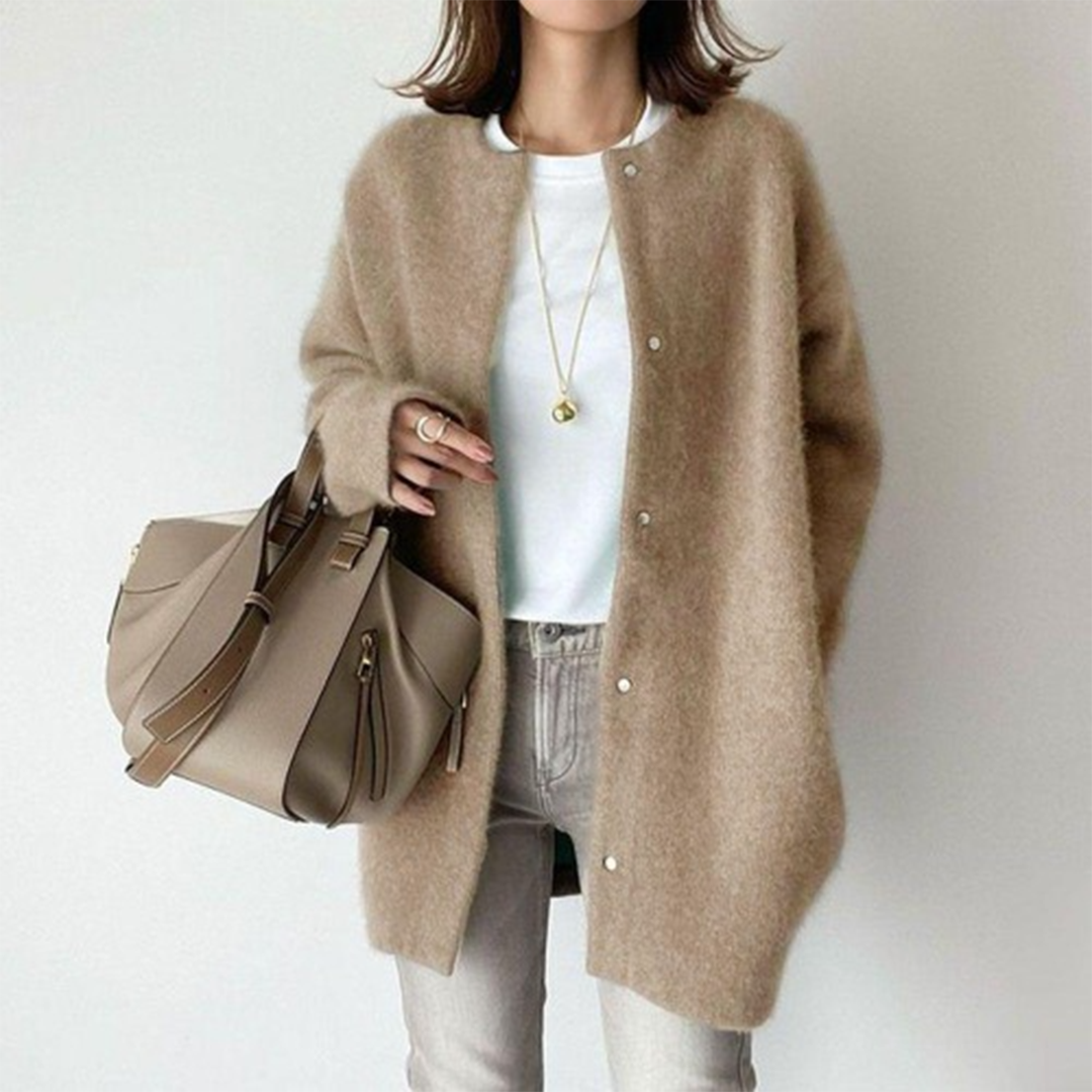 Callie | Women's Soft Textured Long Open Cardigan Sweater