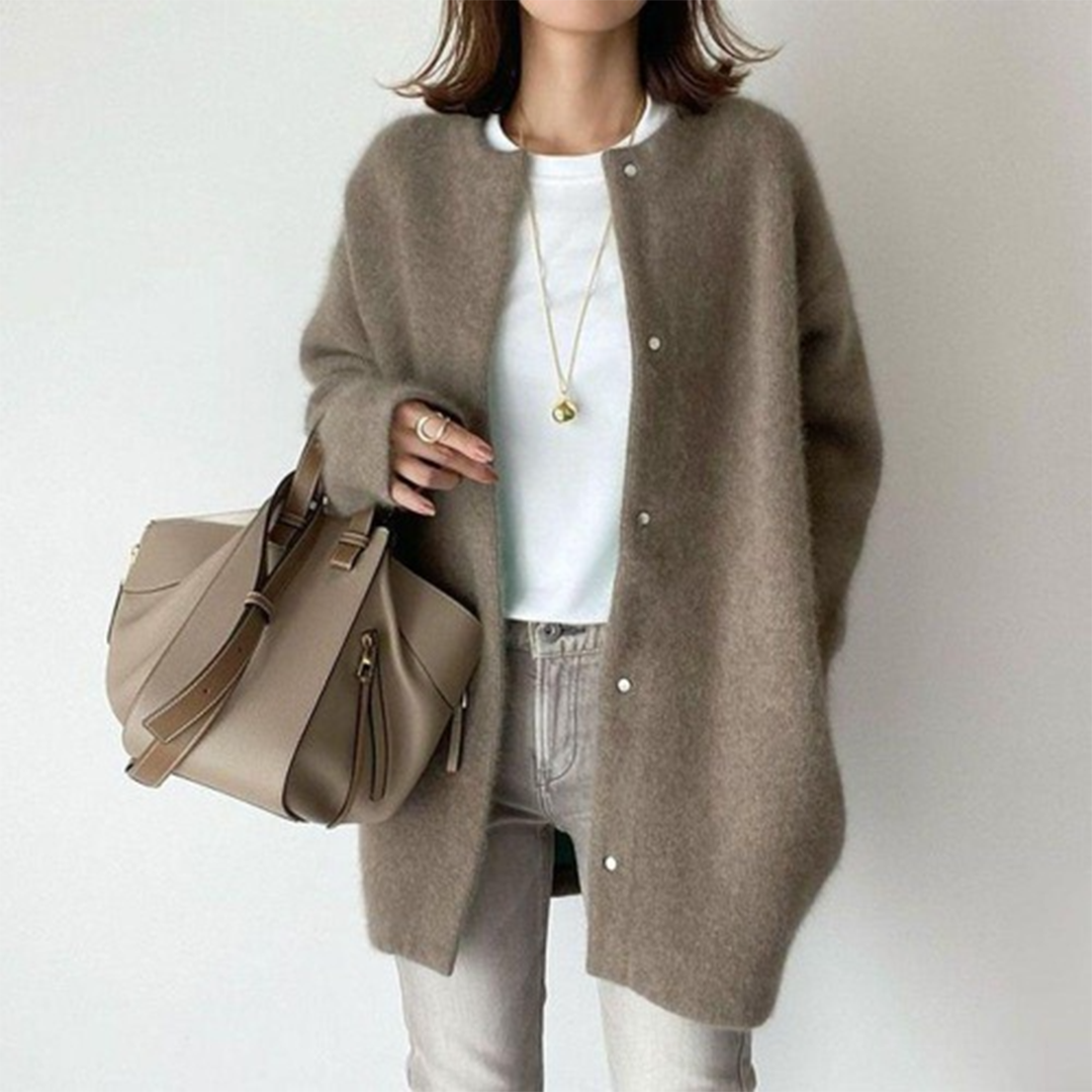 Callie | Women's Soft Textured Long Open Cardigan Sweater