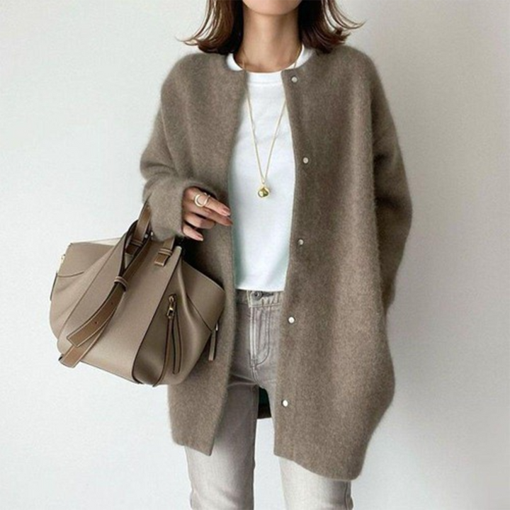 Callie | Women's Soft Textured Long Open Cardigan Sweater